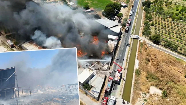 İzmir'de geri dönüşüm fabrikasında yangın
