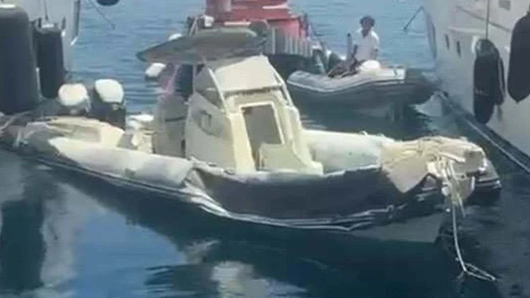 Bodrum’da marinada lastik botta patlama paniği: 1 yaralı
