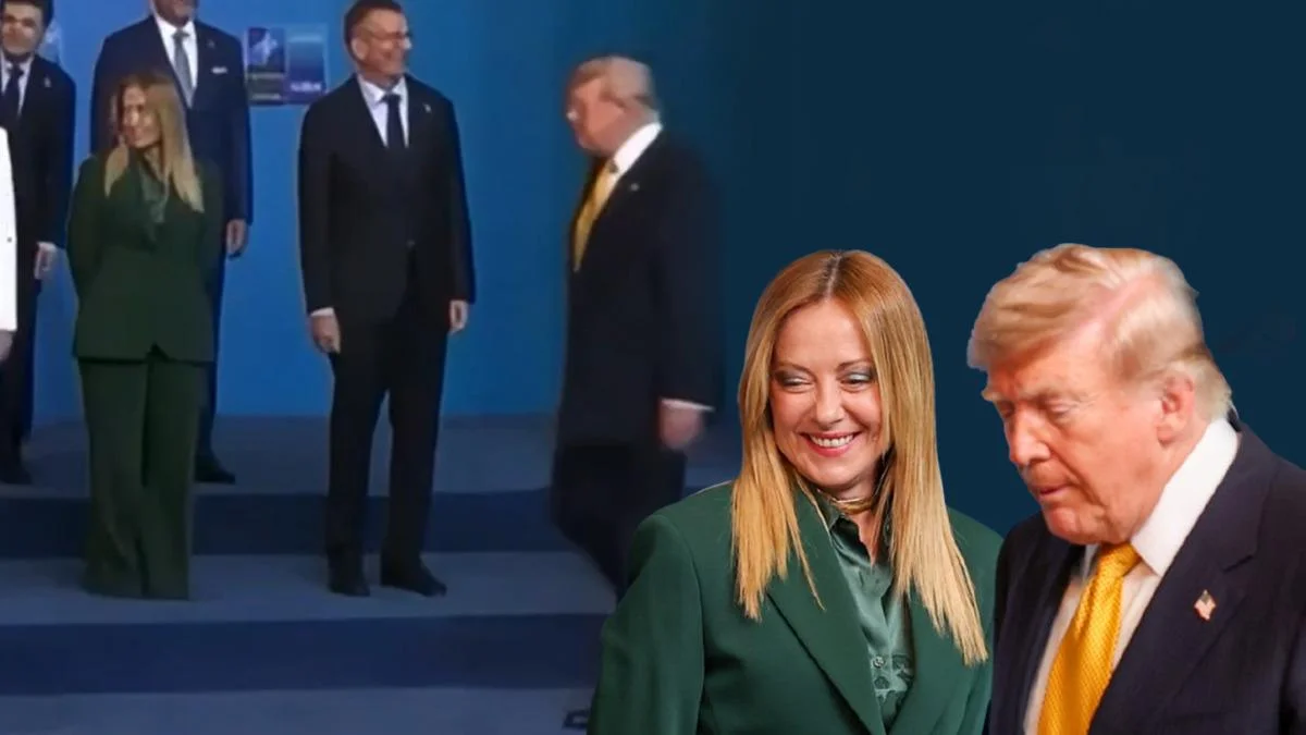 Meloni, Trump'ı görmemek için yüzünü çevirdi