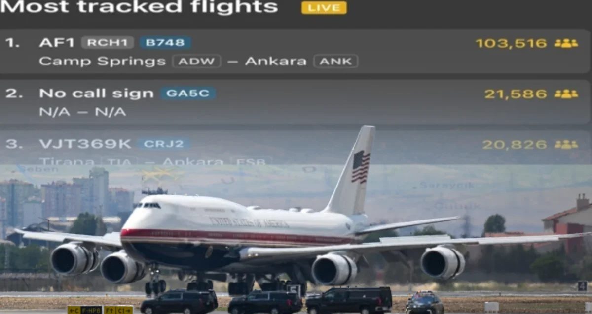 Trump'ın uçağını rekor sayıda kişi izledi!