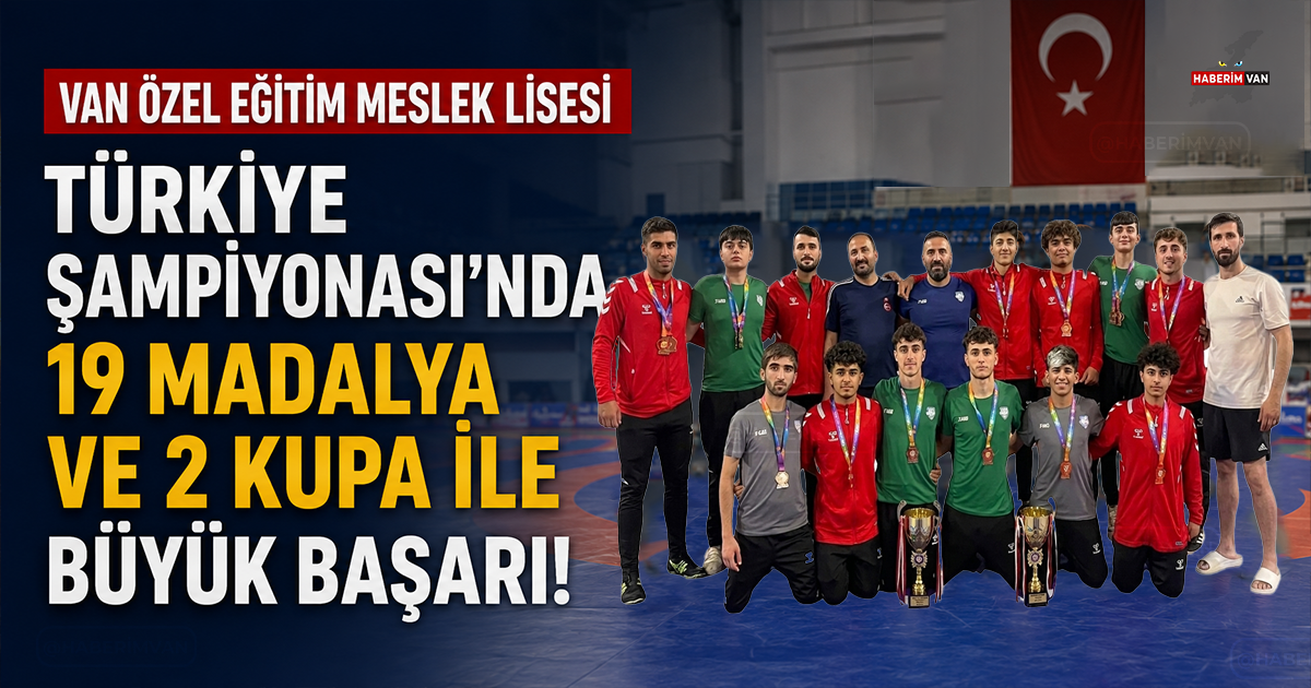 Vanlı Öğrencilerden İşitme Engelliler Türkiye Güreş Şampiyonası'nda 19 Madalya 2 Kupa