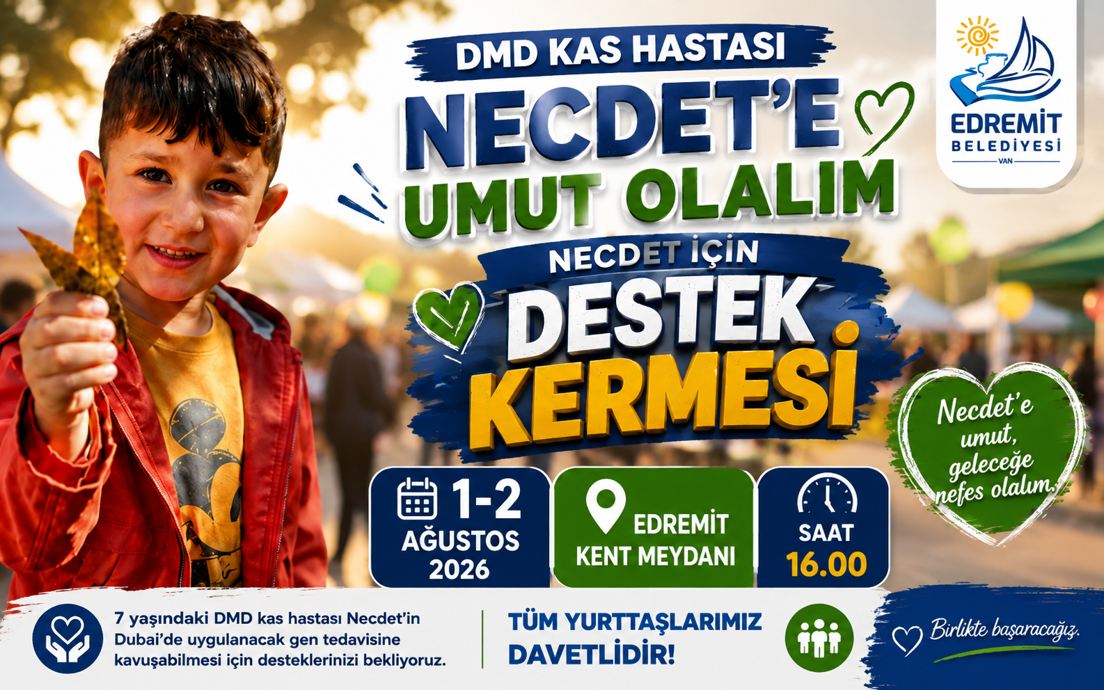 DMD hastası Necdet için Van'da umut kermesi düzenleniyor