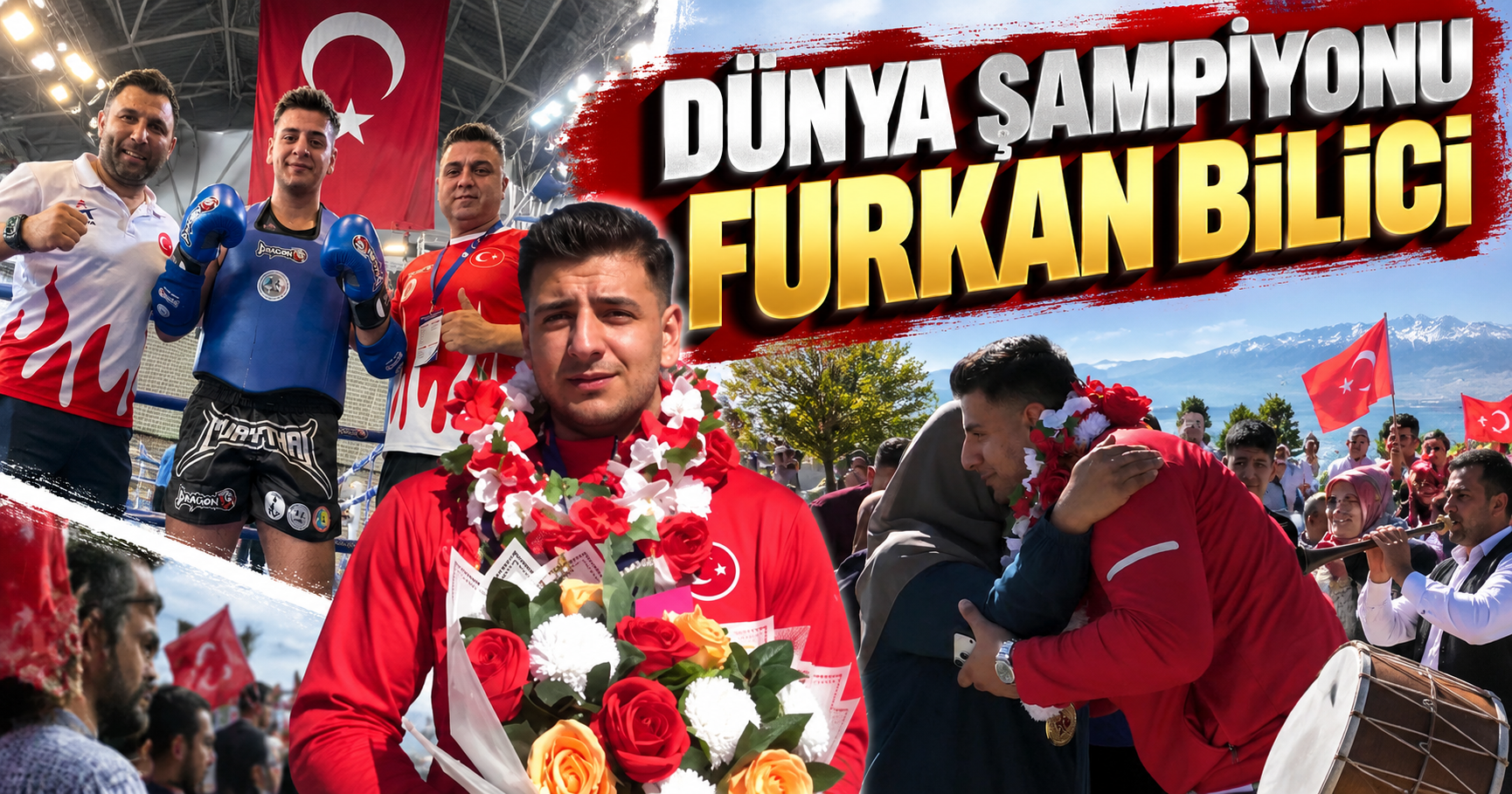 Muay Thai dünya şampiyonu Furkan Bilici, Erciş’te coşkuyla karşılandı