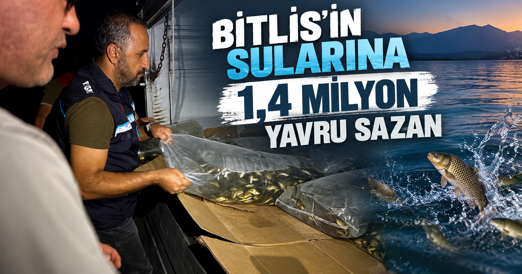 Bitlis’in göl ve göletlerine 1 milyon 397 bin yavru sazan bırakıldı