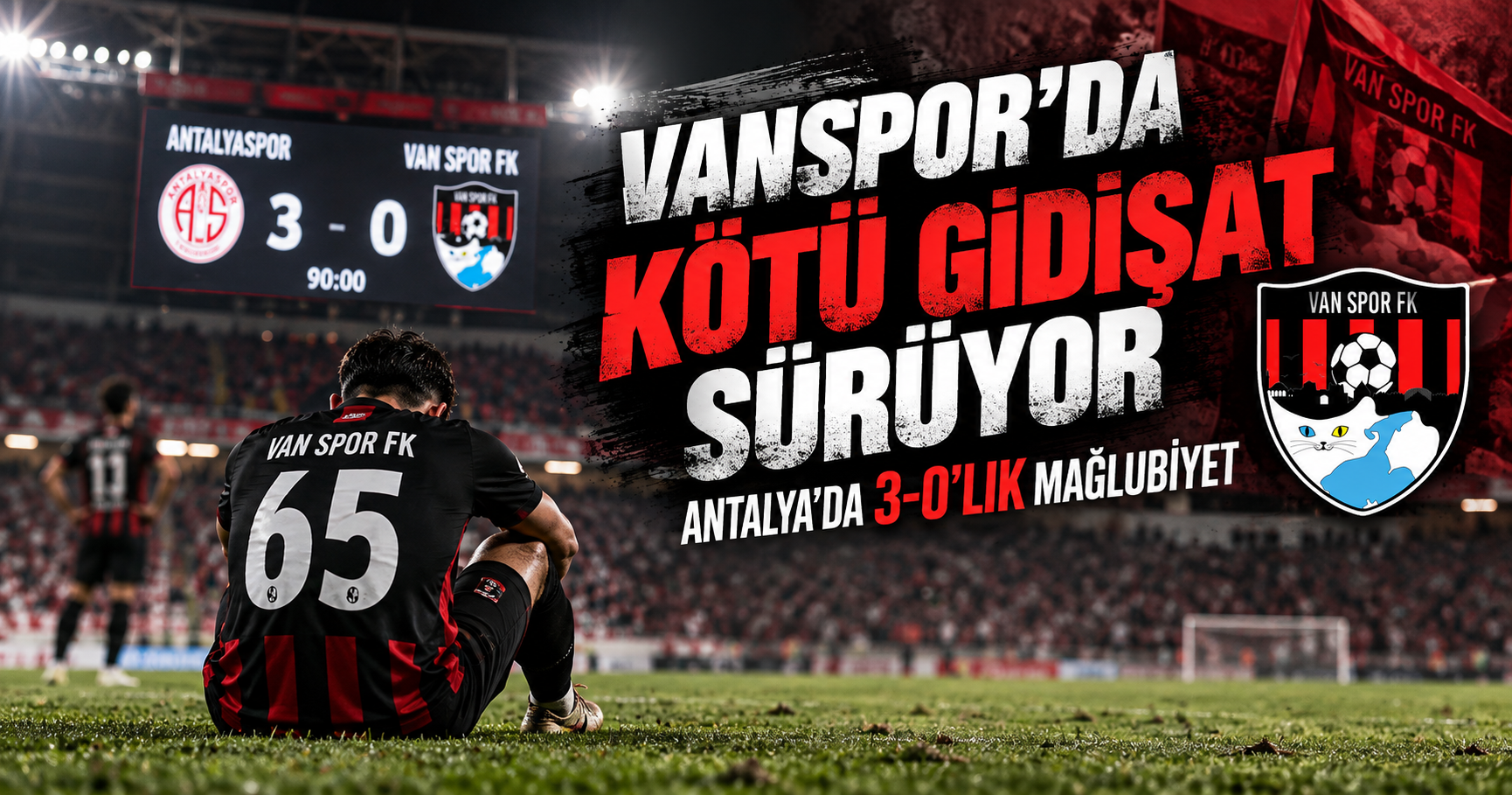 Vanspor’da kötü gidişat sürüyor: Antalya’da 3-0’lık mağlubiyet
