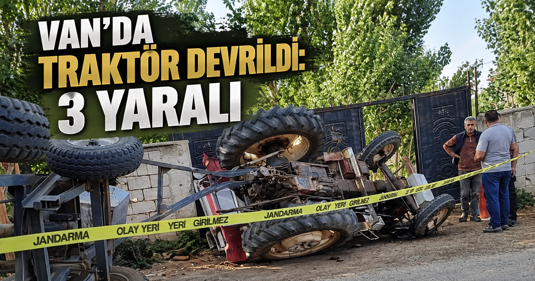 Van’da traktör devrildi: 3 yaralı