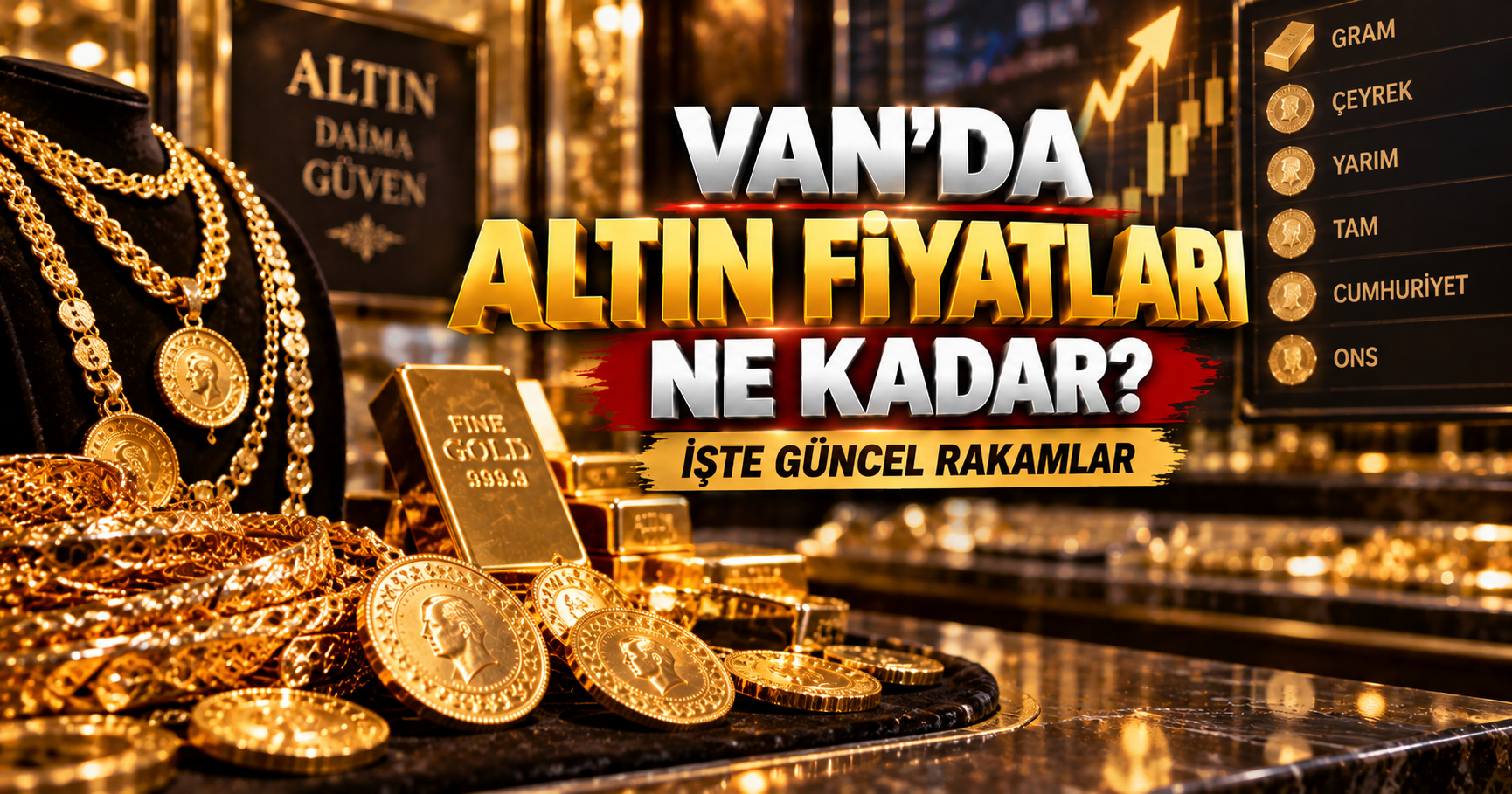 Van’da altın fiyatları ne kadar? İşte güncel rakamlar
