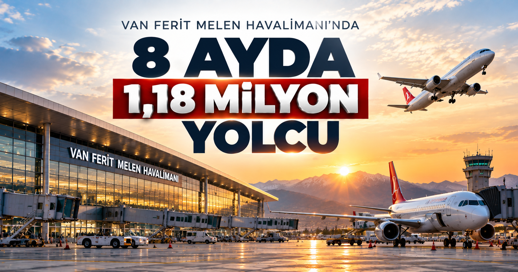 Van Ferit Melen Havalimanı’nda yolcu sayısı 1,18 milyona yaklaştı