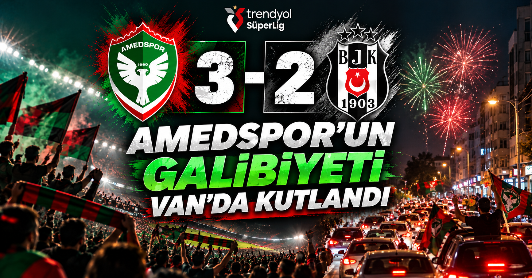 Amedspor’un galibiyeti Van’da coşkuyla kutlandı