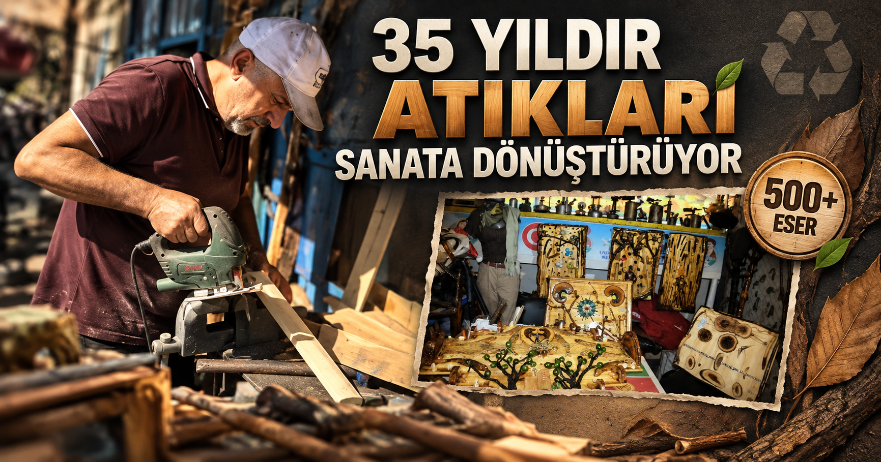 Van'da 35 yıldır atıkları sanat eserine dönüştürüyor