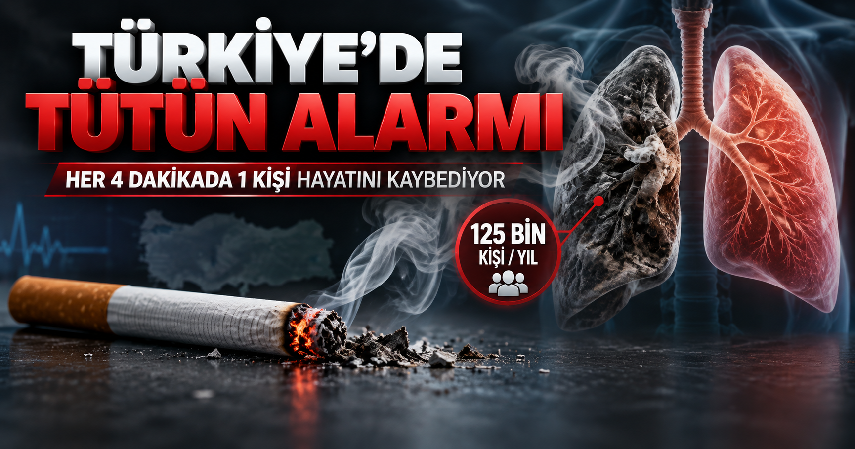 Türkiye’de tütün nedeniyle her 4 dakikada 1 kişi hayatını kaybediyor