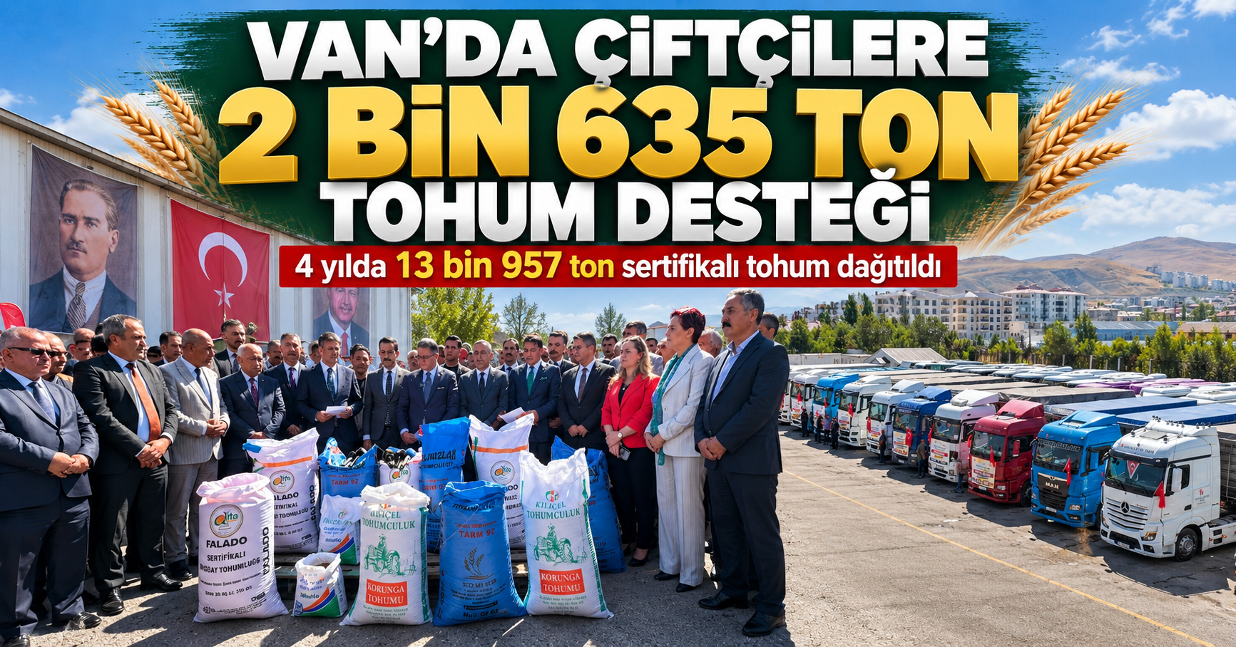 Van’da çiftçilere 2 bin 635 ton sertifikalı tohum desteği
