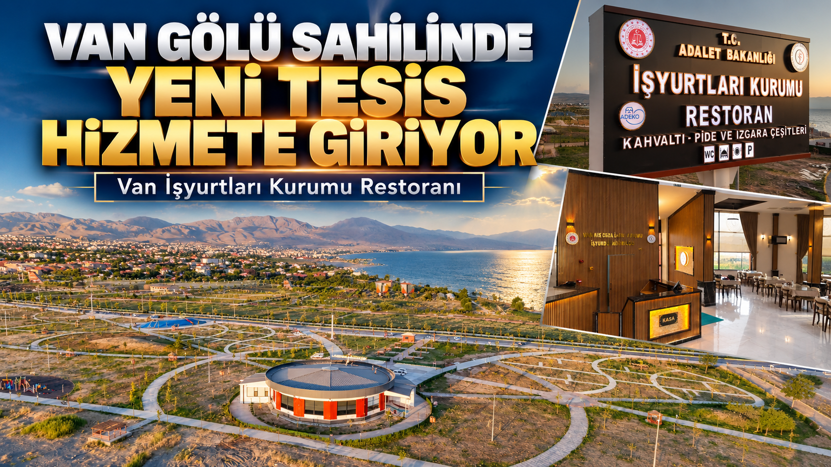 Van Gölü sahilinde yeni tesis hizmete giriyor Van İşyurtları Kurumu Restoranı