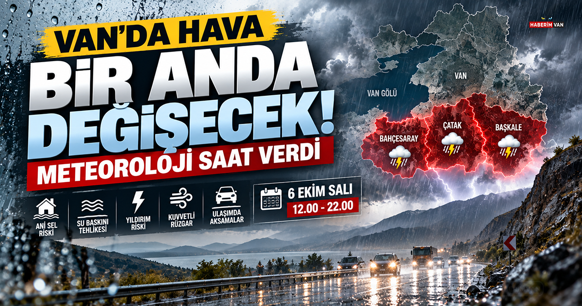 Van’da yarın hava bir anda değişebilir: Bu ilçelere dikkat!