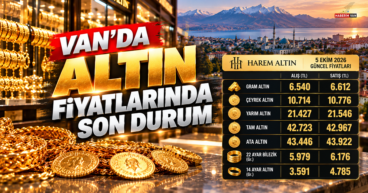 Van’da altın fiyatlarında son durum: Gram altın ne kadar oldu? 05 Ekim