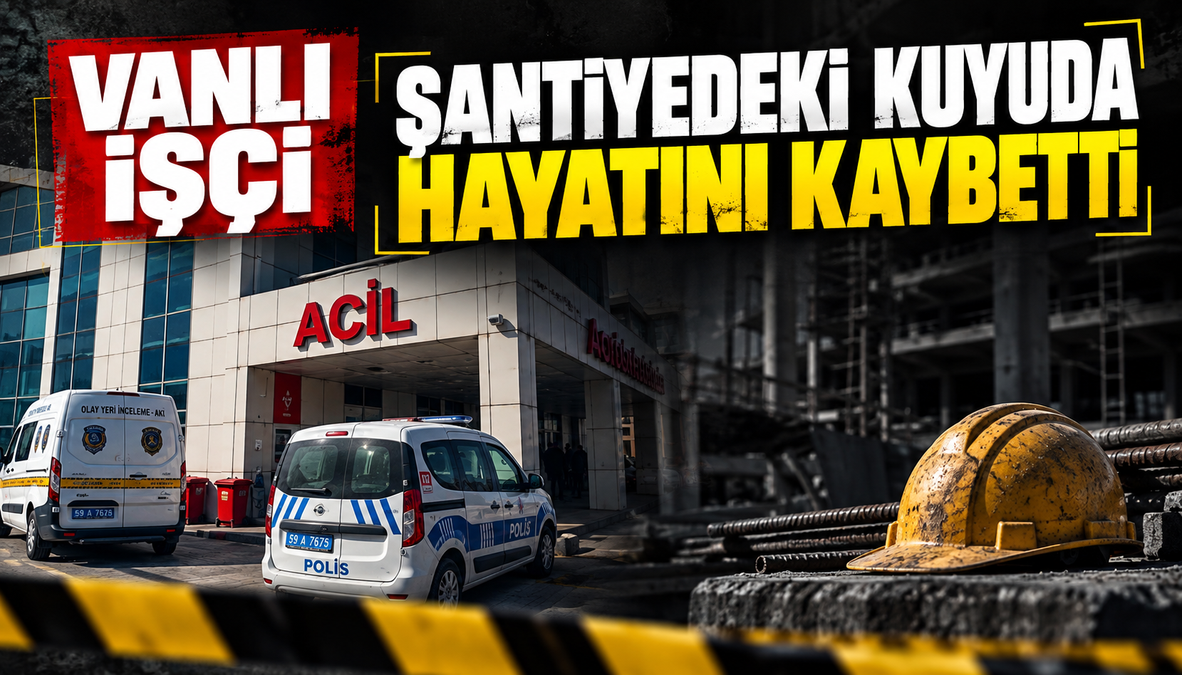 Vanlı işçi Tekirdağ'da şantiyedeki kuyuda düşerek hayatını kaybetti