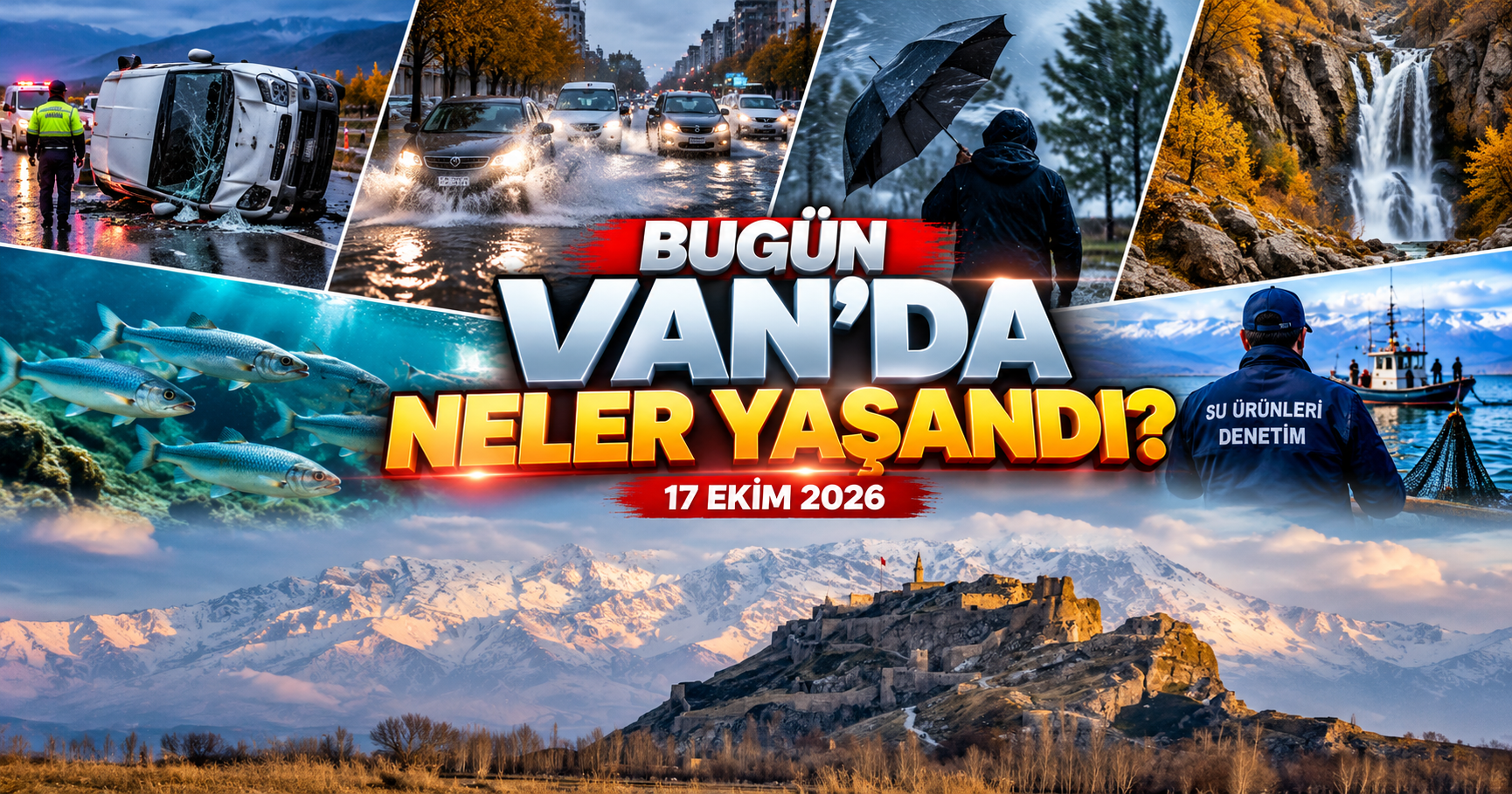 Bugün Van’da neler yaşandı! 17 Ekim 2026 - Kaza, Fırtına, Van Gölü, Kanispi Şelalesi, Bilim, Van TSO