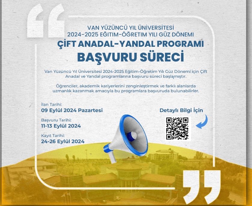 Van Yüzüncü Yıl Üniversitesi'nde Başvurular Başladı