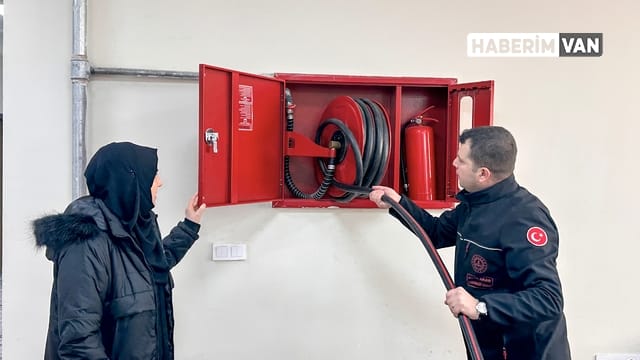 Erciş'te kamu binalarında yangın denetimi başladı