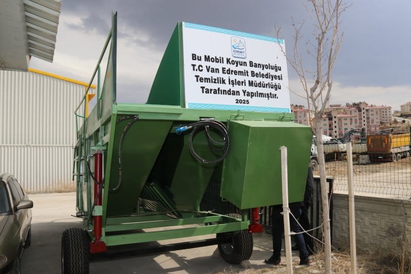Van Edremit Belediyesi’nden Mobil Koyun Yıkama Makinesi