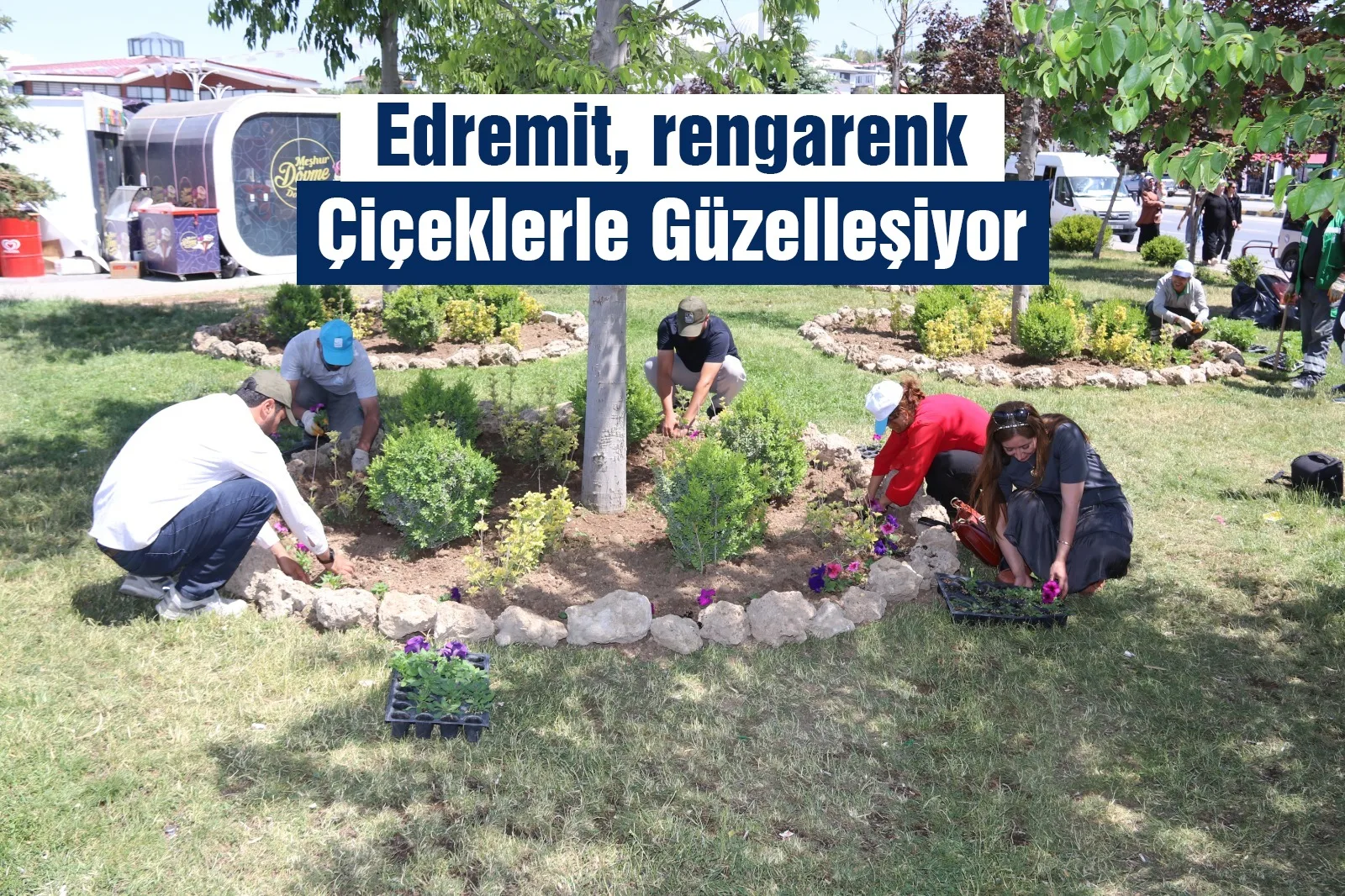 Edremit 100 Bin Çiçekle Renkleniyor: İlçeye Mevsimlik Güzellik Katılıyor
