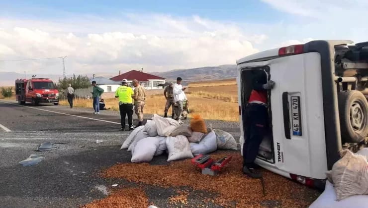 Van’da Minibüs Takla Attı: 2 Yaralı
