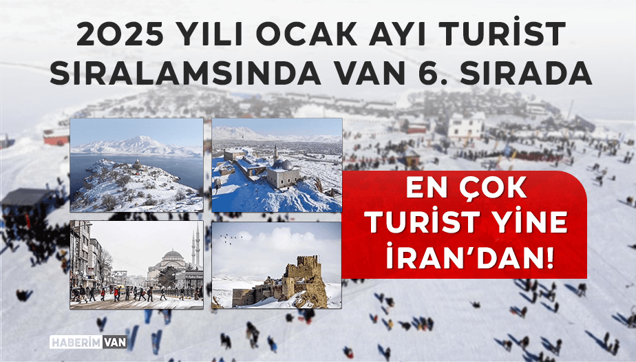2025 Ocak’ta Van Yabancı Turistte Türkiye 6. Sırada