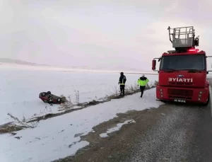 Saray’da Otomobil Takla Attı! 2 Kişi Yaralandı