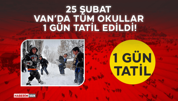 Van’da Eğitime Kar Engeli! Okullar Tatil