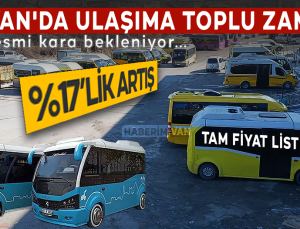 Van’da ulaşıma toplu zam! %17’lik Güncel Tam Liste