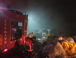 Van’da çöp toplama merkezinde yangın paniği