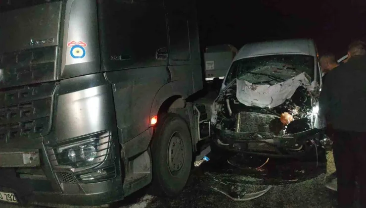 Gevaş’ta Minibüs ve Otomobil İneğe Çarptı: 2 Yaralı