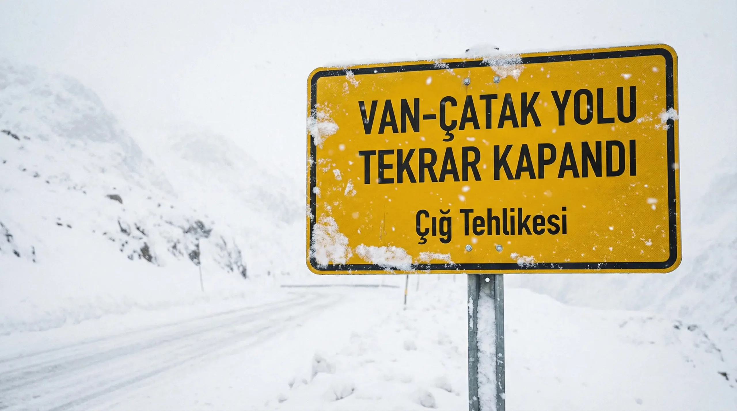 Van-Çatak Kara Yolu Çığ Tehlikesi Nedeniyle Trafiğe Kapatıldı