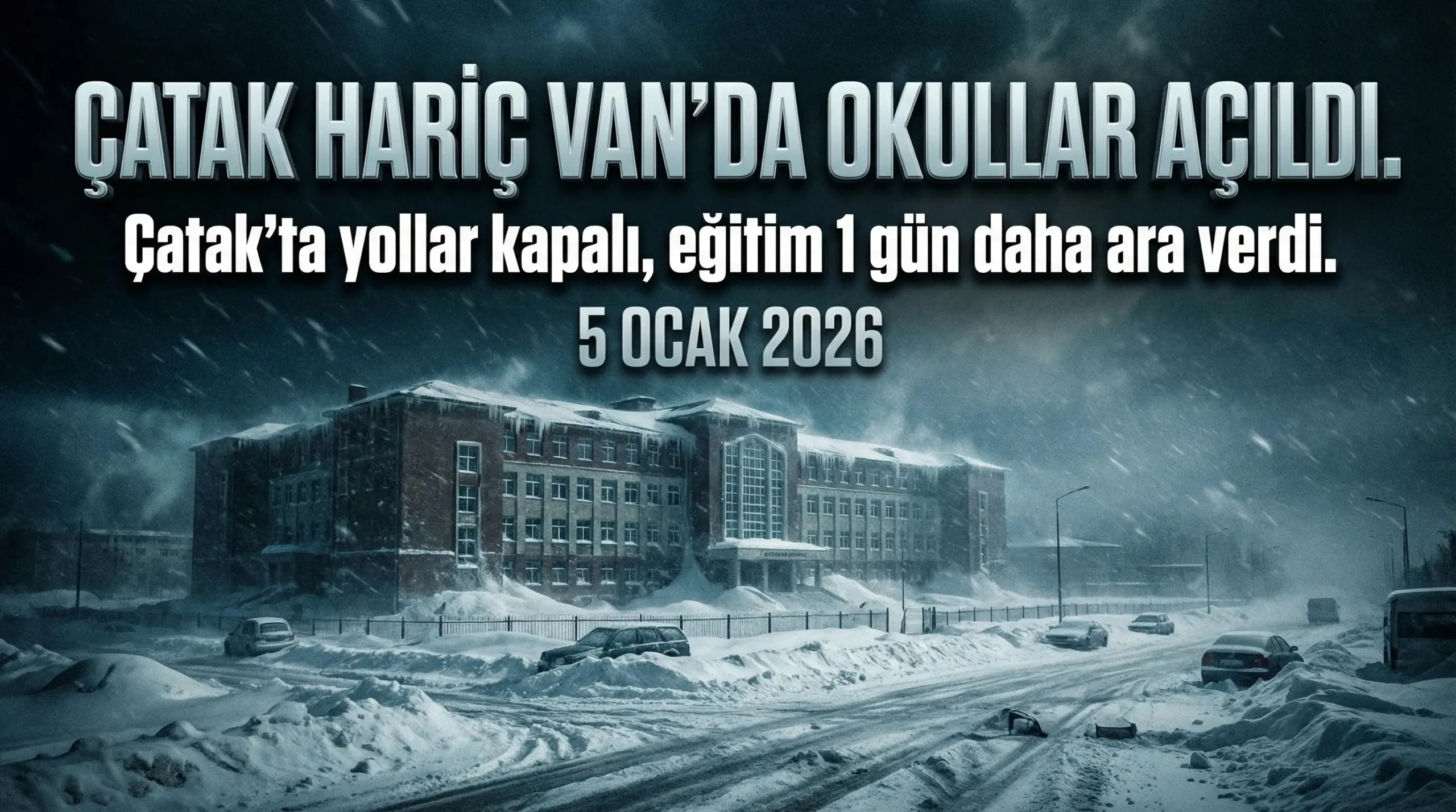 Van’da Okullar Tatil mi? 5 Ocak Pazartesi Eğitime Ara Verilen İlçe Açıklandı