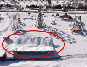 Van’da Lunaparkta Çatı Çöktü: Kar Yağışı Tehlike Saçtı