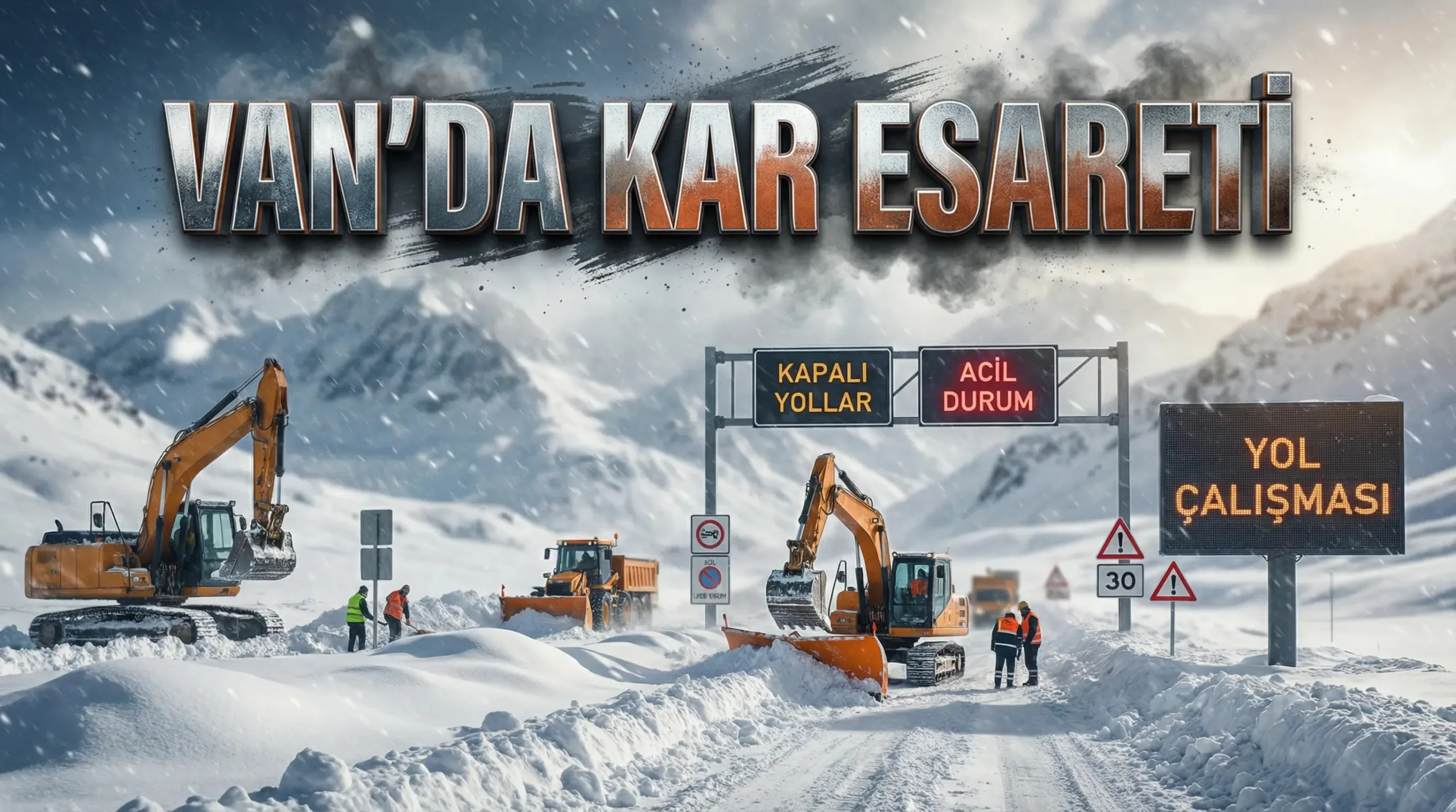 Van’da kar nedeniyle 96 yerleşim yerine ulaşılamıyor