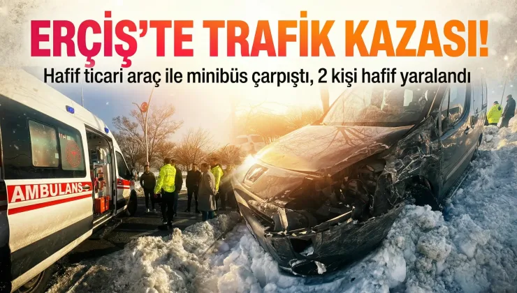 Erciş’te Kavşakta Kaza, 2 Yaralı