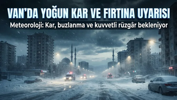 Van’da Yoğun Kar ve Fırtına Uyarısı