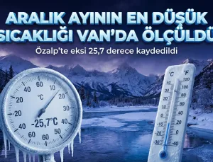 Aralık Ayının En Düşük Sıcaklığı Van’da Ölçüldü