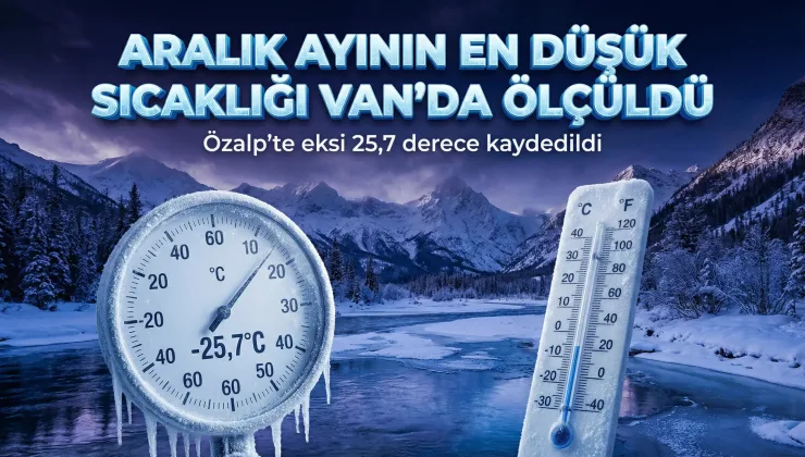 Aralık Ayının En Düşük Sıcaklığı Van’da Ölçüldü