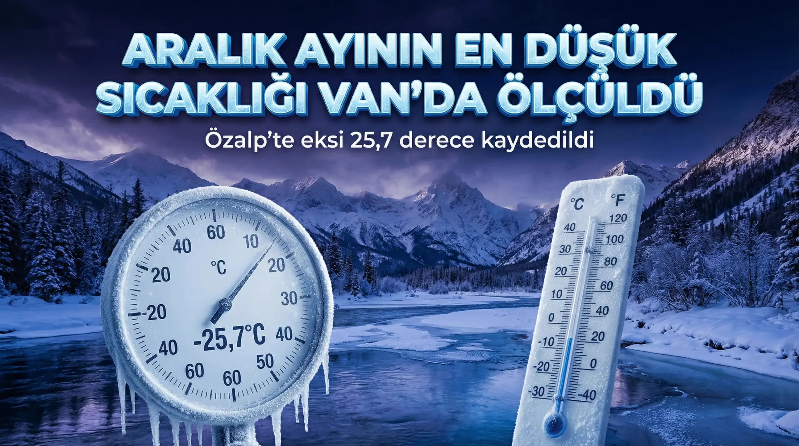 Aralık Ayının En Düşük Sıcaklığı Van’da Ölçüldü