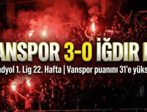 Vanspor’dan Iğdır FK’ya Net Galibiyet: 3-0