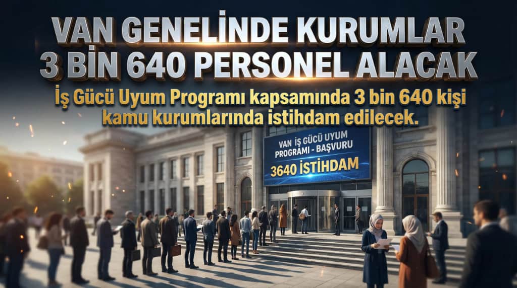 Van Genelinde Kurumlar 3 Bin 640 Personel Alacak