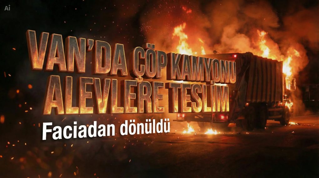 Van’da Çöp Kamyonu Alev Topuna Döndü: Saniyelerle Kurtuldular